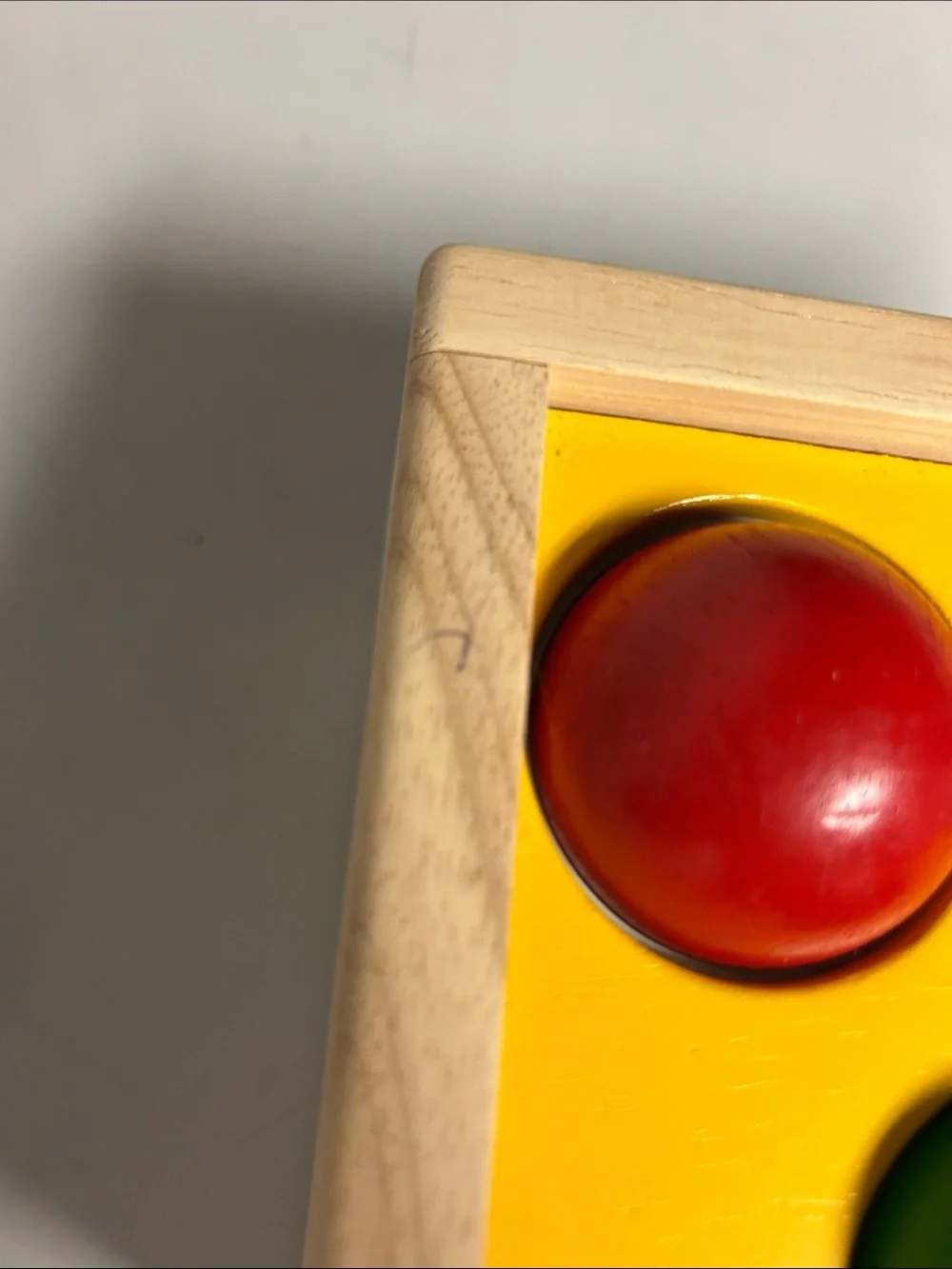 Plan Toys punch & drop natural wood mallet and ball  toy